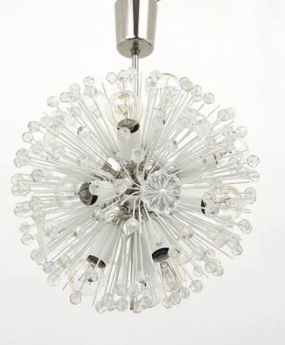 Emil Stejnar Emil Stejnar Nickel Plated Dandelion Sputnik Blowball Chandelier Rupert Nikoll