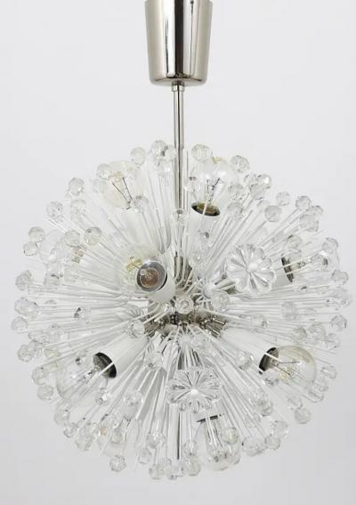 Emil Stejnar Emil Stejnar Nickel Plated Dandelion Sputnik Blowball Chandelier Rupert Nikoll