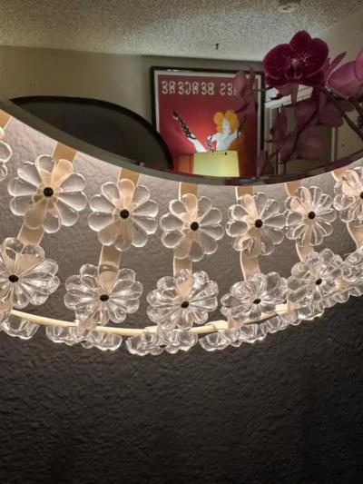 Emil Stejnar Floral Glass Illuminated Mirror