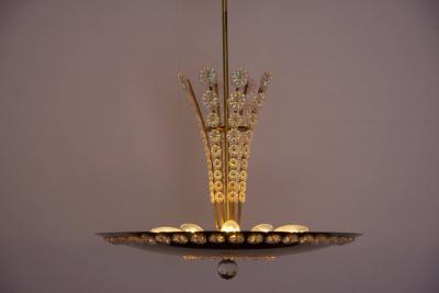 Emil Stejnar Huge Brass and Glass Emil Stejnar Pendant Lamp or Chandelier