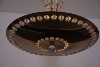 Emil Stejnar Huge Brass and Glass Emil Stejnar Pendant Lamp or Chandelier