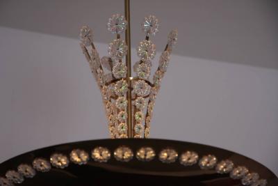 Emil Stejnar Huge Brass and Glass Emil Stejnar Pendant Lamp or Chandelier