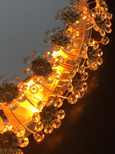 Emil Stejnar Illuminated Floral Crystal Mirror by Palwa