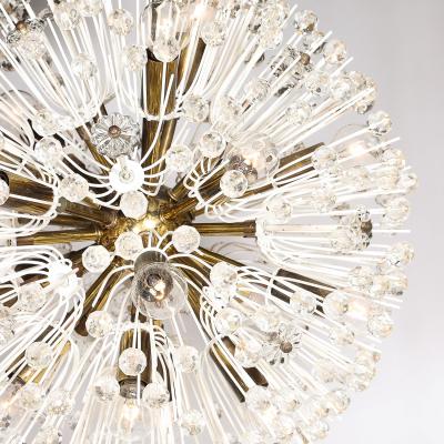 Emil Stejnar Mid Century Brass Crystal Sputnik Chandelier by Emil Stejnar for Rupert Nikoll