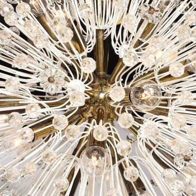 Emil Stejnar Mid Century Brass Crystal Sputnik Chandelier by Emil Stejnar for Rupert Nikoll