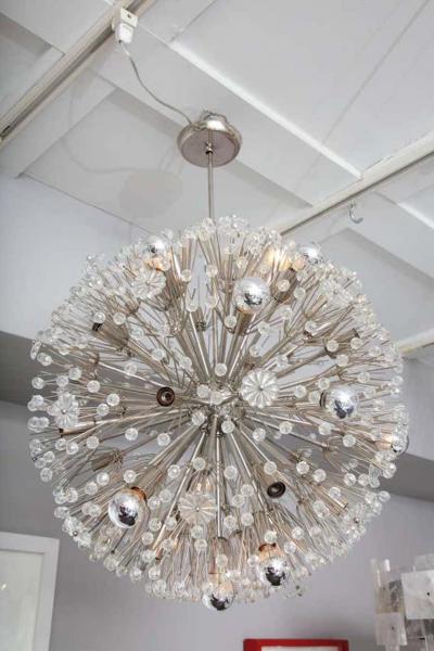 Emil Stejnar Vintage Emil Stejnar Austrian Snowflake Chandelier