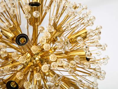 Emil Stejnar for Rupert Nikoll Brass and Glass Sputnik Chandelier