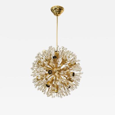 Emil Stejnar for Rupert Nikoll Brass and Glass Sputnik Chandelier