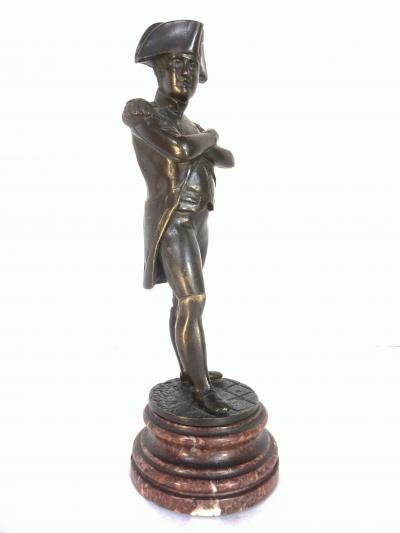 Emile Cori Olan Hypolyte Guillemin 19th Century Bronze of Emperor Napoleon I as an Officer of the Imperial Guard