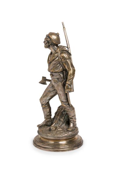 Emile Cori Olan Hypolyte Guillemin Guillemin Silver Soldier Figure