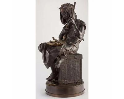 Emile Edmond Peynot Emile Edmond Peynot Albaya El Tunsi The Tunisian Merchant Bronze 1883