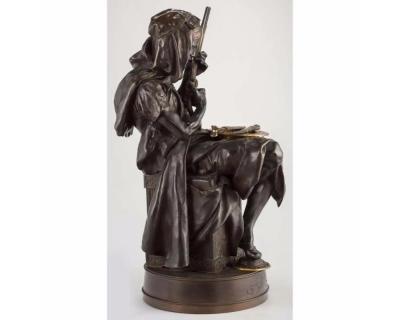 Emile Edmond Peynot Emile Edmond Peynot Albaya El Tunsi The Tunisian Merchant Bronze 1883