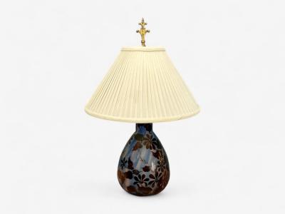 Emile Gall Art Nouveau Glass Table Lamp France 1920s