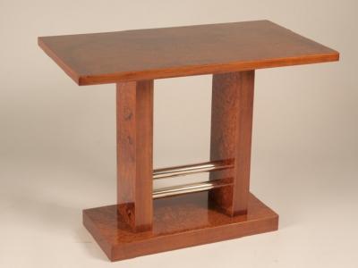 Emile L on Bouchet Leon Bouchet Attributed Side Table in Amboyna