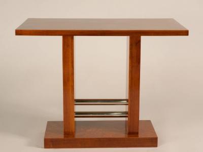 Emile L on Bouchet Leon Bouchet Attributed Side Table in Amboyna