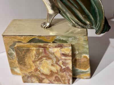 Emile Phillippe Art Deco French Sculptor Phillippe Draped Woman for Ovington Shop New York