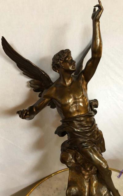 Emile Picault La Pensee by Emile Louis Picault Bears Foundry Mark 19th Century Bronze Statue