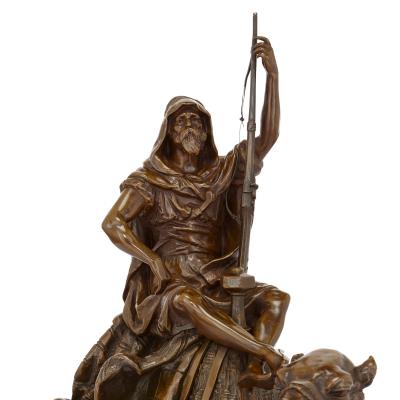 Emile Pinedo Large patinated bronze Orientalist sculpture by Pinedo