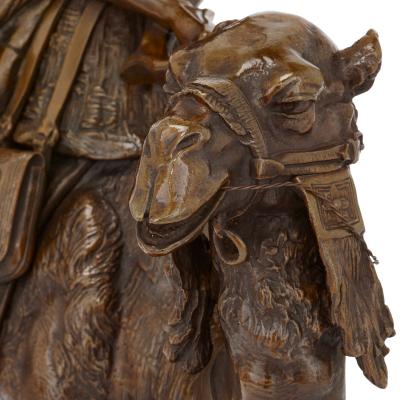 Emile Pinedo Large patinated bronze Orientalist sculpture by Pinedo