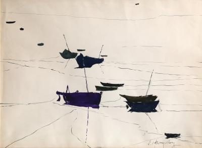 Emile Rampelberg Boat Silhouettes