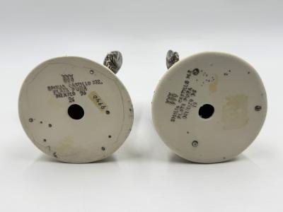 Emilia Castillo Emilia Castillo Angelical Silver Porcelain Candleholders Mexico 1996