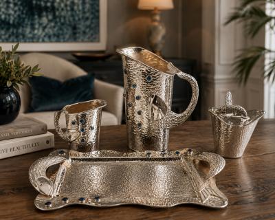 Emilia Castillo Emilia Castillo Five Piece Fish Tea or Coffee Set Mexican Modern Silversmithing