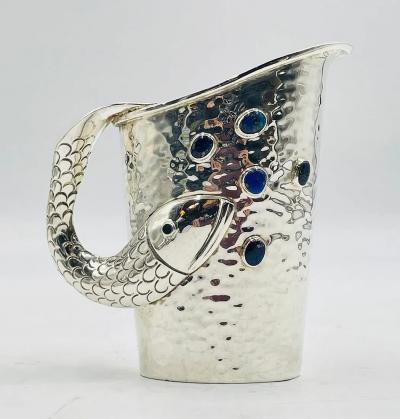 Emilia Castillo Emilia Castillo Five Piece Fish Tea or Coffee Set Mexican Modern Silversmithing