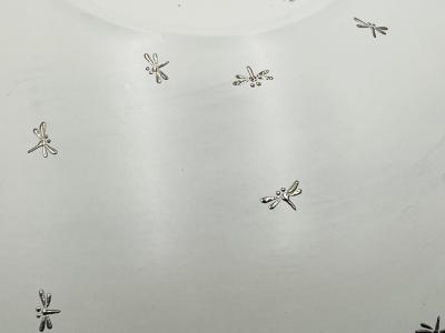 Emilia Castillo Emilia Castillo Large Porcelain Pure Silver Bowl with Lizards and Dragonflies