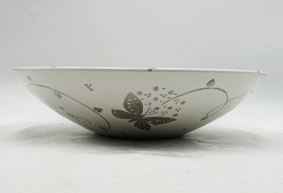 Emilia Castillo Emilia Castillo Large Porcelain Pure Silver Butterfly Bowl Taxco Mexico