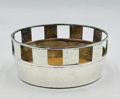 Emilia Castillo Emilia Castillo Mexican Silver Plate Bottle Coaster with Cork Insert