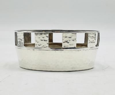 Emilia Castillo Emilia Castillo Mexican Silver Plate Bottle Coaster with Cork Insert