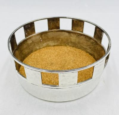 Emilia Castillo Emilia Castillo Mexican Silver Plate Bottle Coaster with Cork Insert