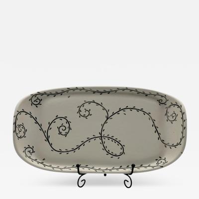 Emilia Castillo Emilia Castillo Porcelain Pure Silver Serving Platter Mexican Modernism