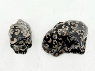 Emilia Castillo Emilia Castillo Porcelain Pure Silver Table Sculptures Salt Pepper Shakers