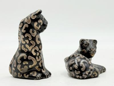 Emilia Castillo Emilia Castillo Porcelain Pure Silver Table Sculptures Salt Pepper Shakers