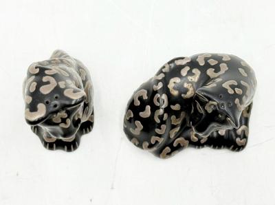 Emilia Castillo Emilia Castillo Porcelain Pure Silver Table Sculptures Salt Pepper Shakers