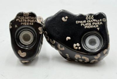 Emilia Castillo Emilia Castillo Porcelain Pure Silver Table Sculptures Salt Pepper Shakers