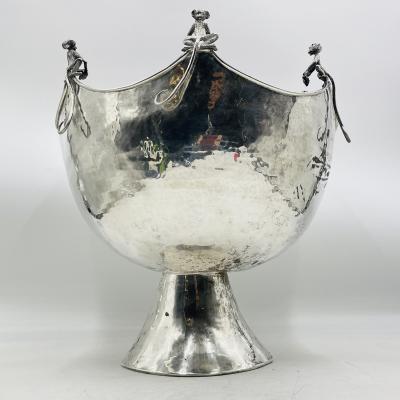 Emilia Castillo Emilia Castillo Silver Plated Monkey Punch Bowl Mexican Modernism