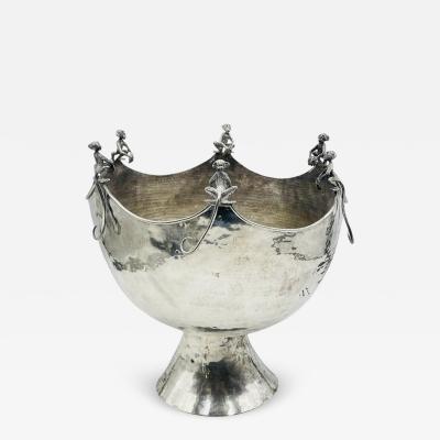 Emilia Castillo Emilia Castillo Silver Plated Monkey Punch Bowl Mexican Modernism