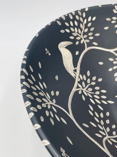 Emilia Castillo Emilia Castillo Silver Toucan Tree of Life Bowl Taxco Mexico 1980s