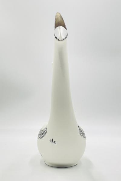 Emilia Castillo Emilia Castillo Taxco Porcelain Sterling Silver Swan Teapot Signed Numbered