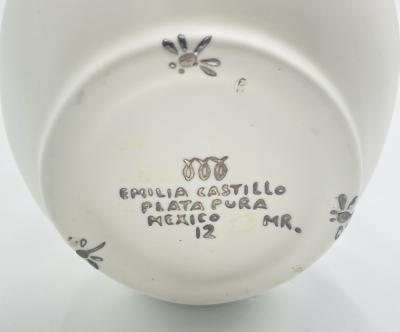 Emilia Castillo Emilia Castillo Taxco Porcelain Sterling Silver Swan Teapot Signed Numbered