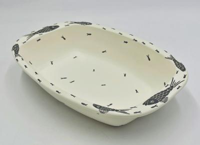 Emilia Castillo Emilia Castillo Vintage Porcelain Pure Silver Serving Bowl Mexican Modern