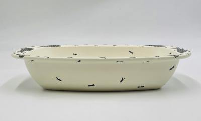 Emilia Castillo Emilia Castillo Vintage Porcelain Pure Silver Serving Bowl Mexican Modern