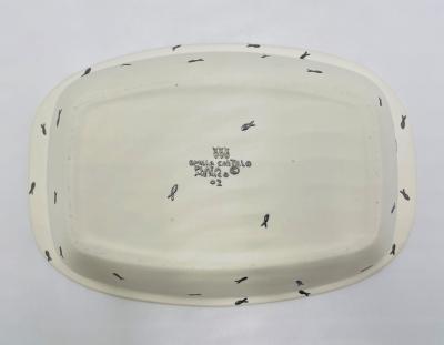 Emilia Castillo Emilia Castillo Vintage Porcelain Pure Silver Serving Bowl Mexican Modern