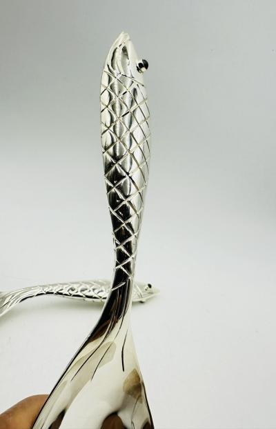 Emilia Castillo Emilia Castillo for Los Castillo Taxco Silver Plate Fish Salad Serving Set