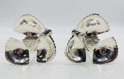 Emilia Castillo Pair of Silver Plated Candle Holders by Emilia Castillo Mexican Modernism