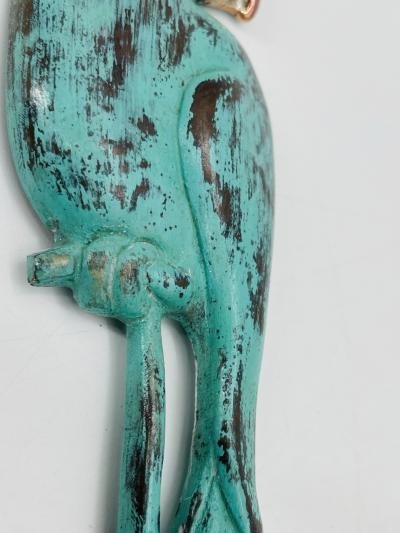 Emilia Castillo Rare Emilia Castillo Taxco Parrot Silverplate Verdigris Serving Utensils