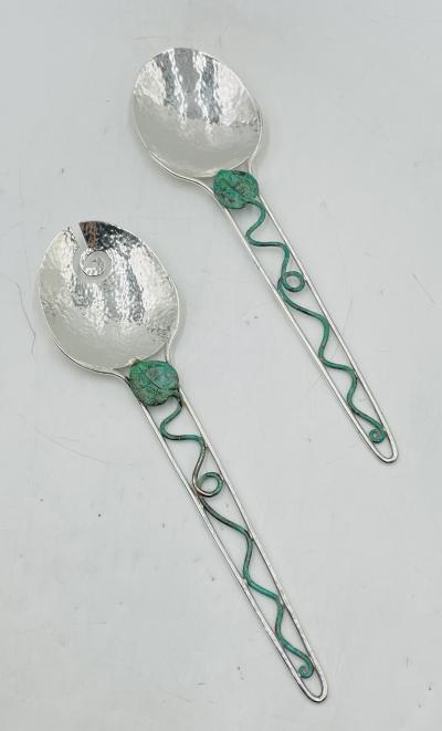 Emilia Castillo Silver Plated Serving Utensils by Emilia Castillo Mexico 1980s