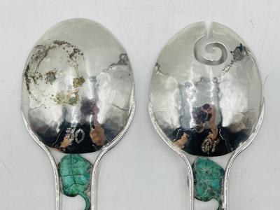 Emilia Castillo Silver Plated Serving Utensils by Emilia Castillo Mexico 1980s